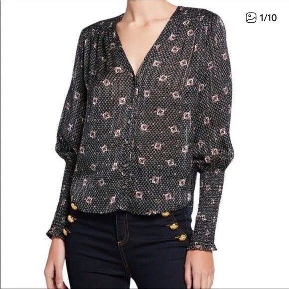 Veronica Beard Tops - Veronica Beard Maree Silk Floral Blouse